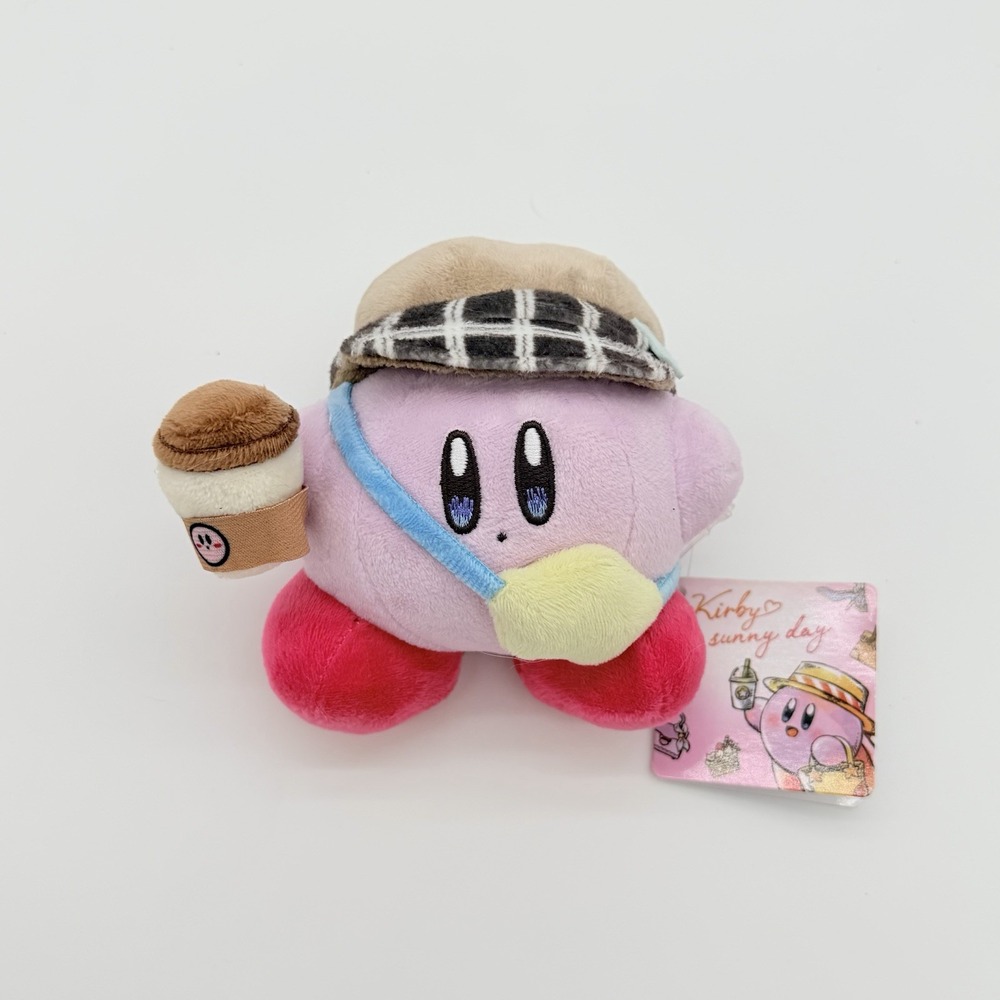 New Kirby Super Star Sunny Day Plush Clip Keychain Fun Outing Kirby Japan